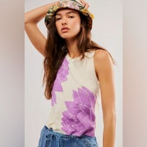 NWT (Choose Color & Size) Free People x Daydreamer LA Lotus Graphic Flower Tank
